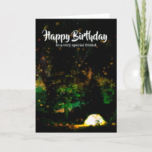 Carte d'anniversaire du camping