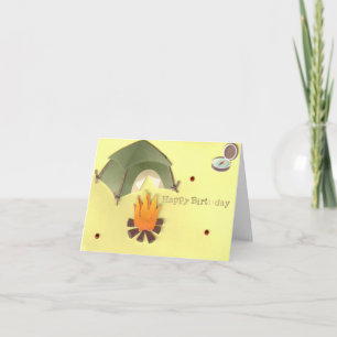 Carte d'anniversaire du camping