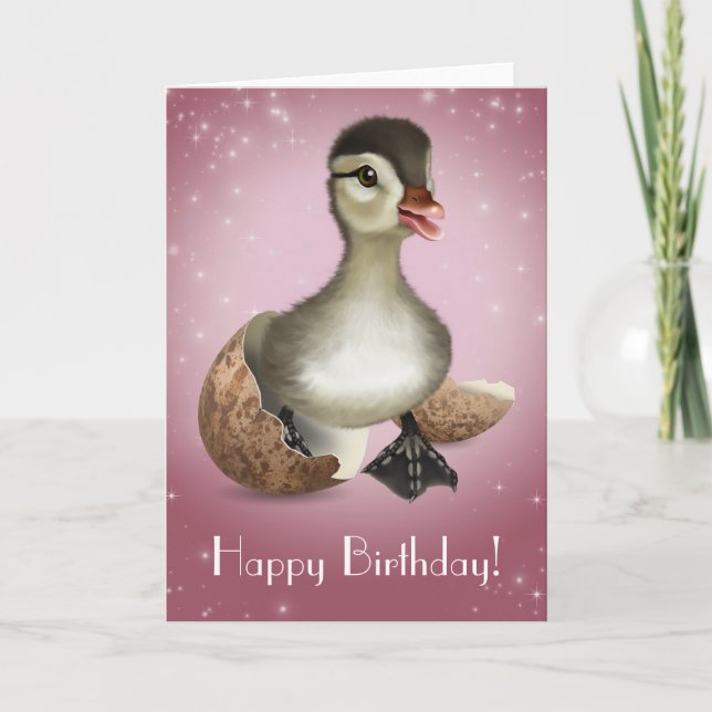 Carte d'anniversaire du canard mou (Devant)