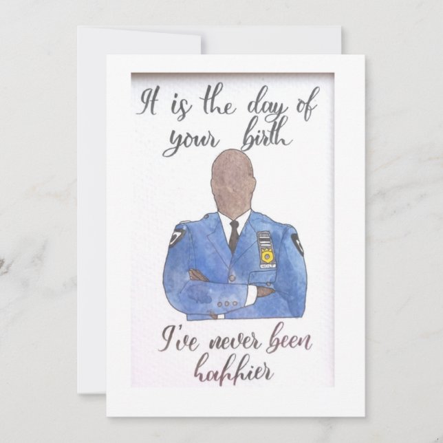 Carte d'anniversaire du capitaine Holt (Devant)