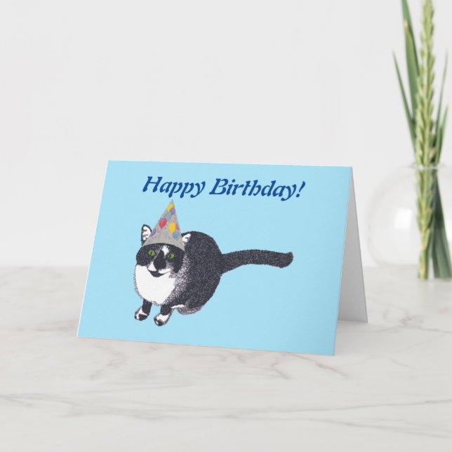 Carte d'anniversaire du Casquette de la fête des c (Devant)