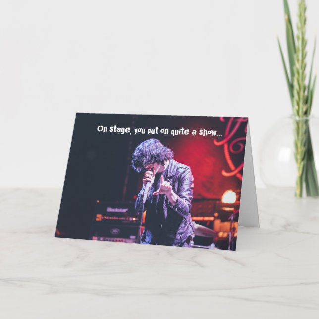 Carte d'anniversaire du chanteur Rocker (Devant)