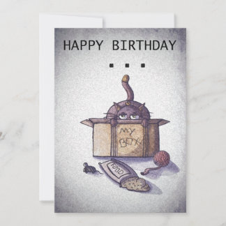Carte d'anniversaire du chat