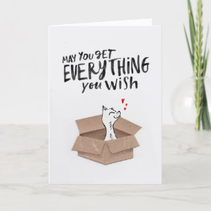 Carte d'anniversaire du chat