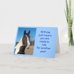 Carte d'anniversaire du cheval