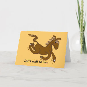 Carte d'anniversaire du cheval