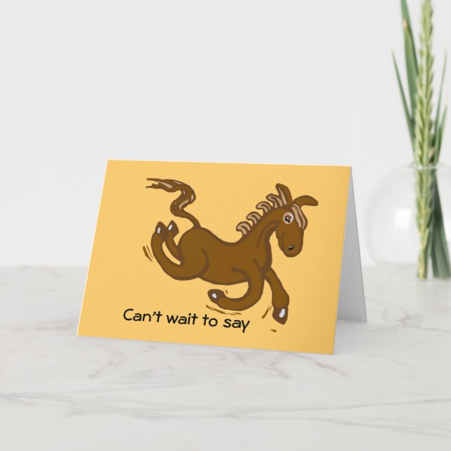 Carte d'anniversaire du cheval (Devant)