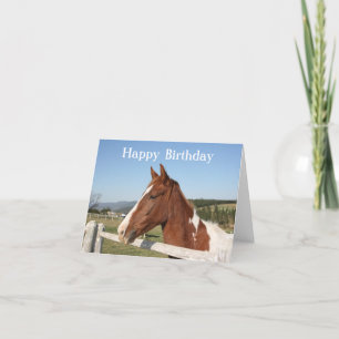 Carte d'anniversaire du cheval