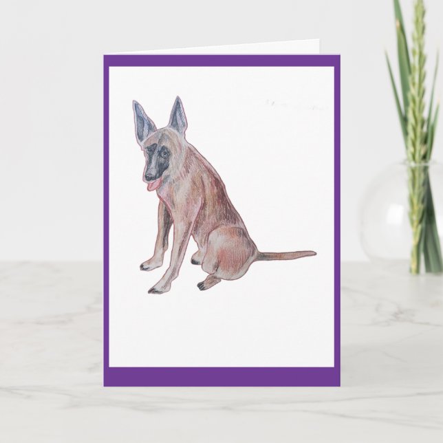 Carte d'anniversaire du Chien arc-en-ciel (Devant)