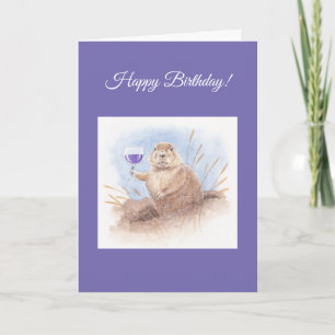 Carte d'anniversaire du chien des Prairies