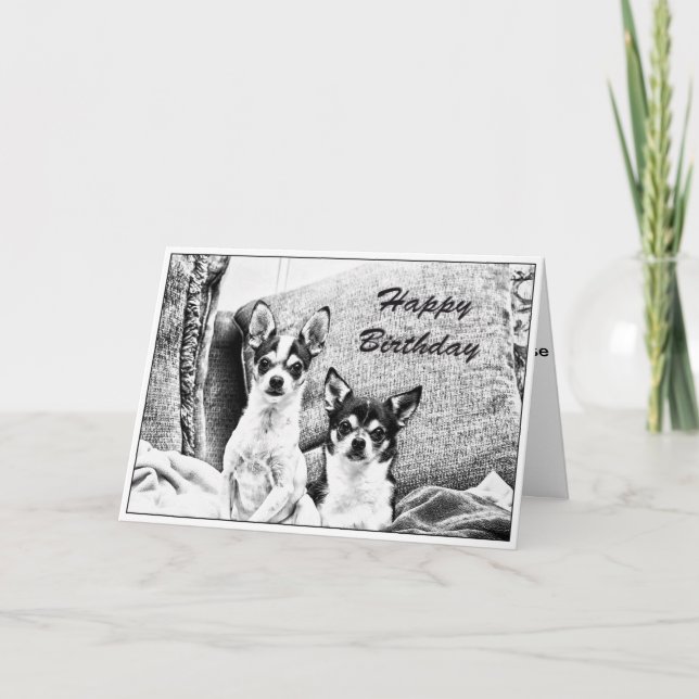Carte d'anniversaire du Chihuahua (Devant)