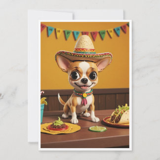 Carte d'anniversaire du Chihuahua