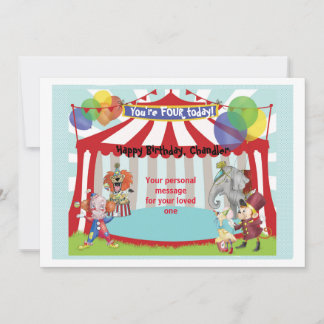 Carte d'anniversaire du cirque