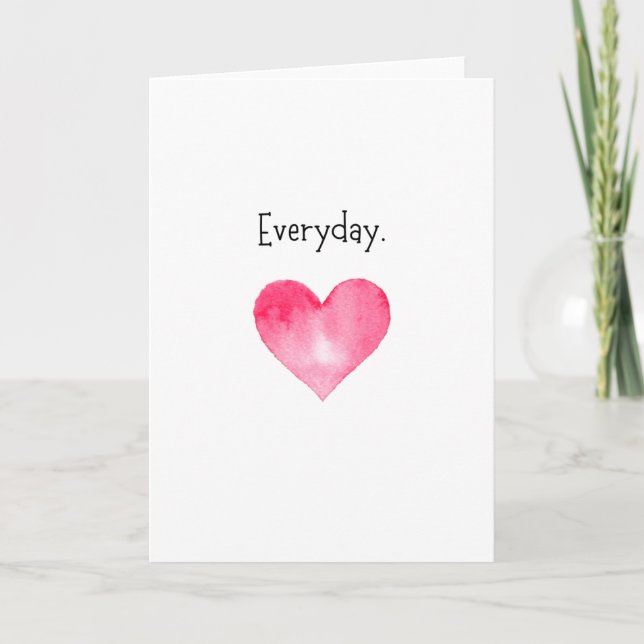 Carte d'anniversaire du coeur "Amour au quotidien" (Devant)