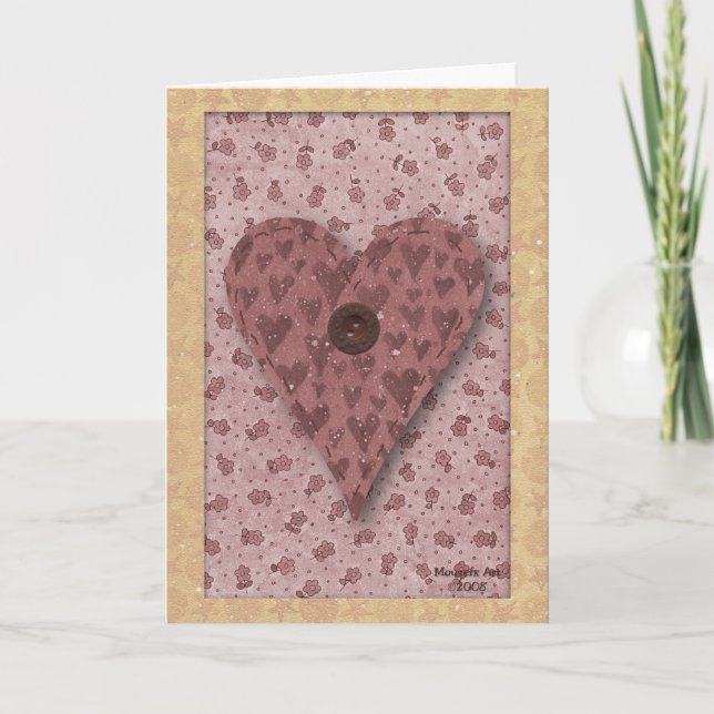 Carte d'anniversaire du coeur (grand-mère) (grande (Devant)