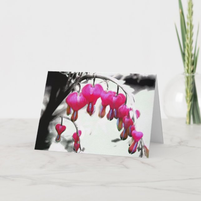 Carte d'anniversaire du coeur saignant (Devant)