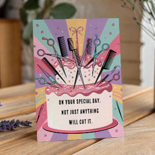 Carte d'anniversaire du coiffeur
