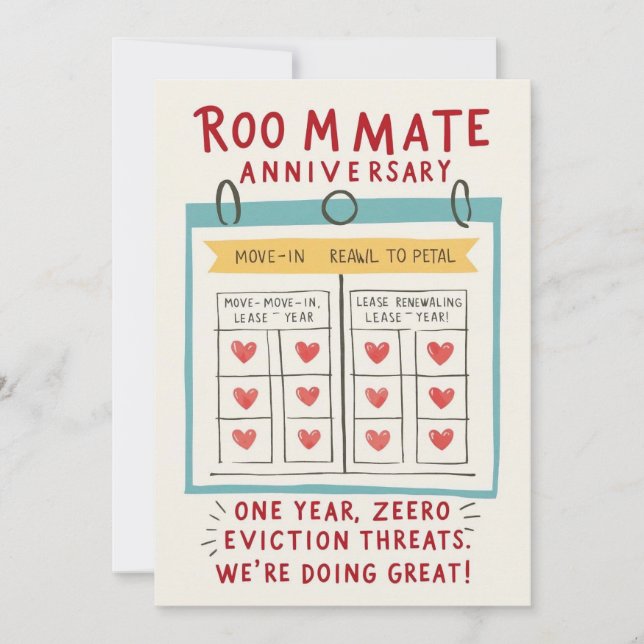 Carte d'anniversaire du colocataire (Devant)
