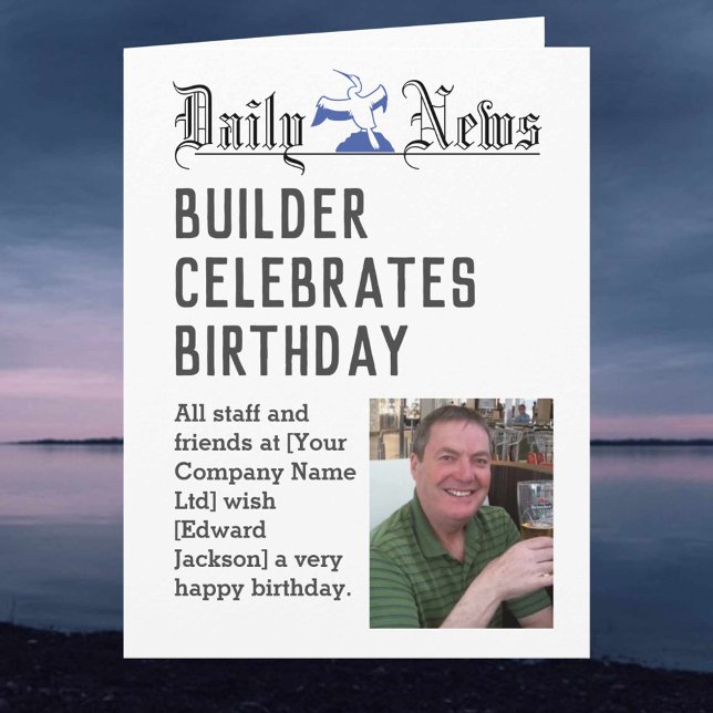 Carte d'anniversaire du constructeur pour personna (Créateur téléchargé)