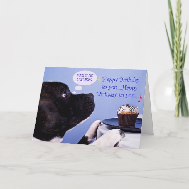 Carte d'anniversaire du courrier taureau du Staffo (Devant)