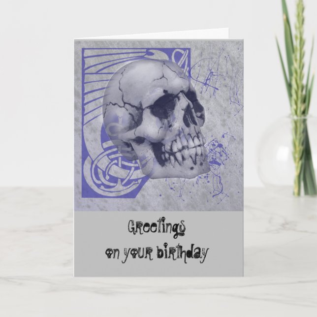 Carte d'anniversaire du crâne (Devant)