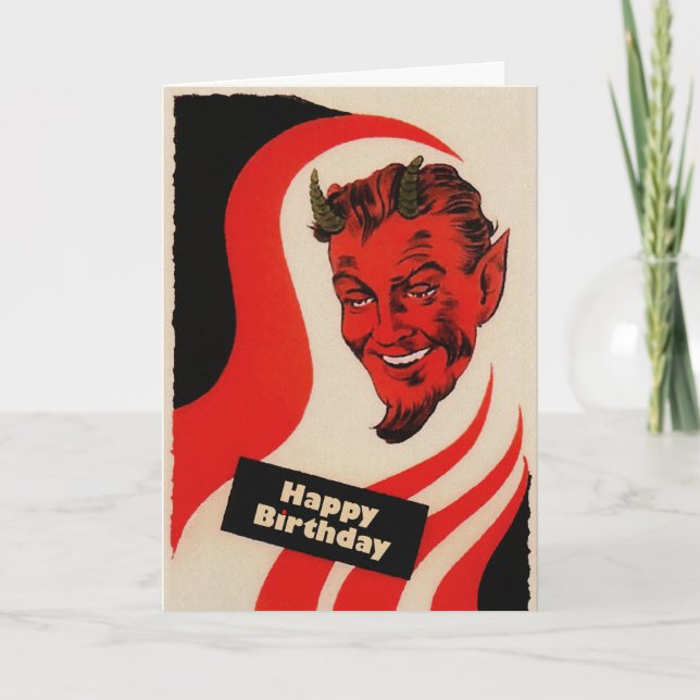 Carte d'anniversaire du diable (Devant)