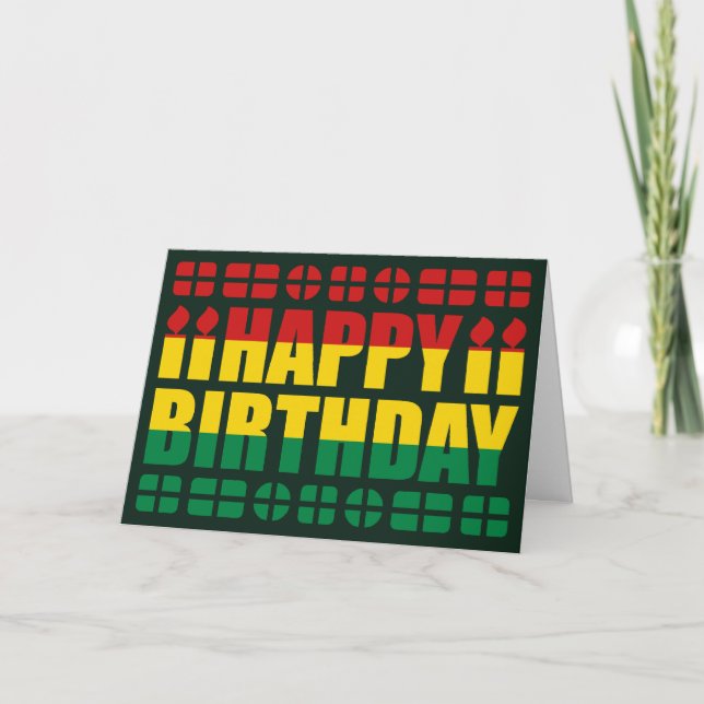 Carte d'anniversaire du drapeau bolivien (Devant)