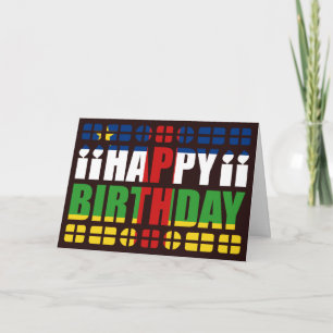 Carte d'anniversaire du drapeau Centrafrique