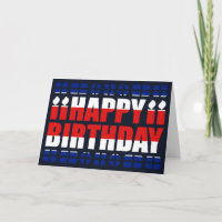 Carte d'anniversaire du drapeau du Costa Rica