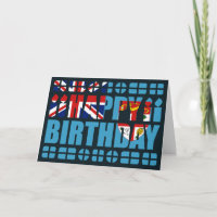 Carte d'anniversaire du drapeau fidjien