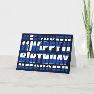 Carte d'anniversaire du drapeau grec