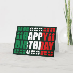 Carte d'anniversaire du drapeau italien