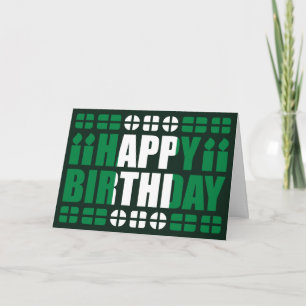 Carte d'anniversaire du drapeau nigérian