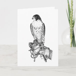 Carte d'anniversaire du faucon pèlerin