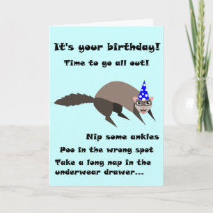 Carte d'anniversaire du Ferret