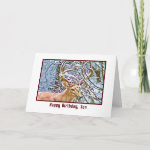 Carte d'anniversaire du fils avec des pommes de ce