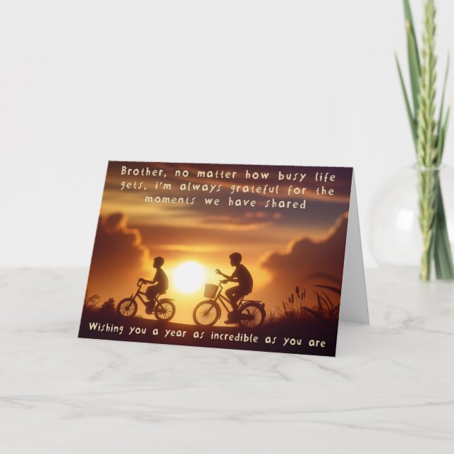 Carte d'anniversaire du frère (Devant)