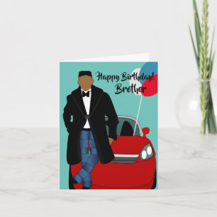 Carte d'anniversaire du Frère Africain Américain