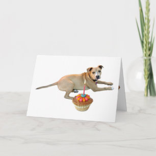 Carte d'anniversaire du gâteau de chien