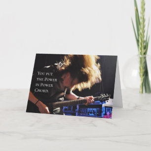 Carte d'anniversaire du Guitariste Power Chord