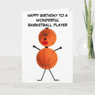 Carte d'anniversaire du joueur de basket-ball