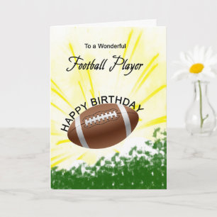 Carte d'anniversaire du joueur de football