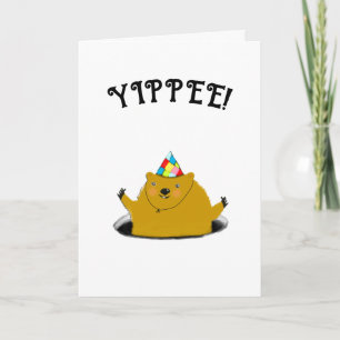 Carte d'anniversaire du jour de la marmotte