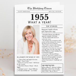 Carte d'anniversaire du journal de 1955