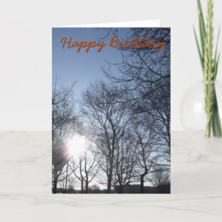 carte d'anniversaire du lever du soleil