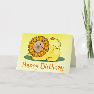Carte d'anniversaire du lion