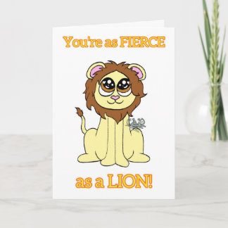 Carte d'anniversaire du lion