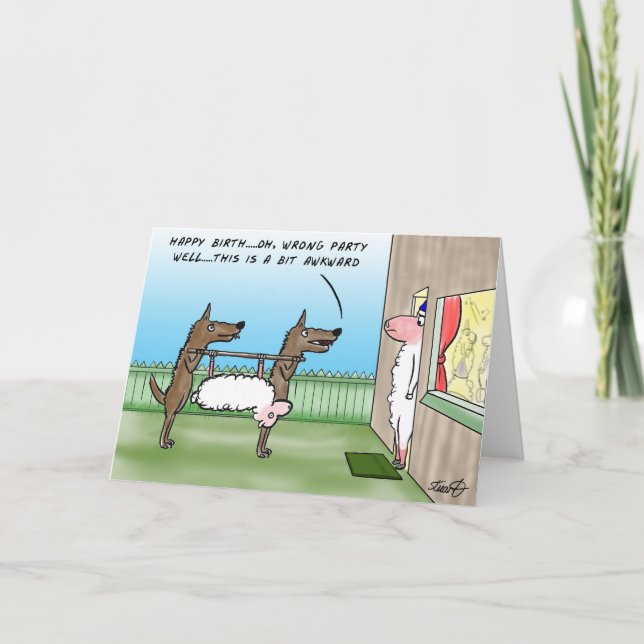 Carte d'anniversaire du loup (Devant)