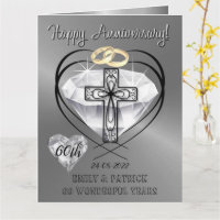 Carte d'anniversaire du Mariage Christian Diamond
