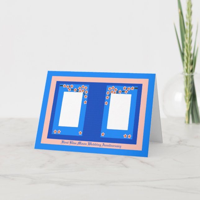 Carte d'anniversaire du Mariage de la première lun (Devant)